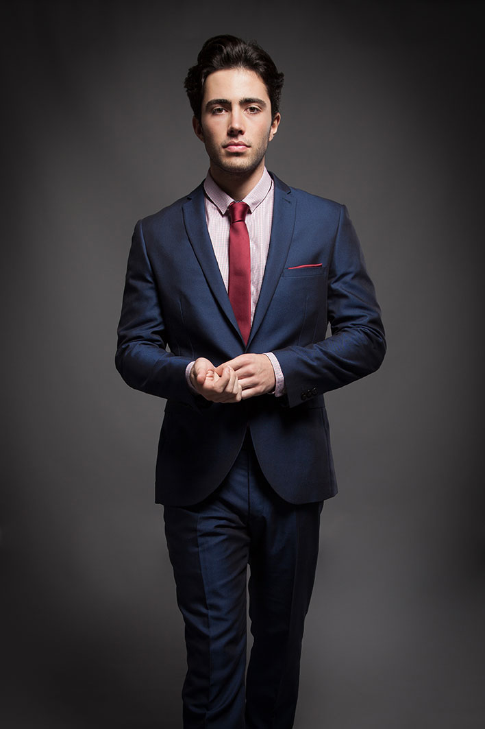 blue suit and red tie - Suits Expert