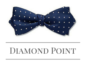Diamond point bow tie