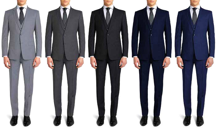 How Should A Suit Jacket Fit? Anatomy Of A Slim Fit Suit Black Lapel ...