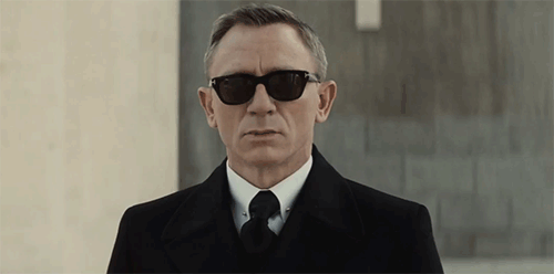 James Bond wears square sunglasses by Tom Ford