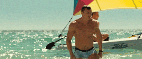 James Bond gets in perfect shape. As every alpha male should do.