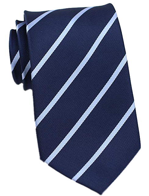 Bows&Ties striped tie in dark blue (navy) color