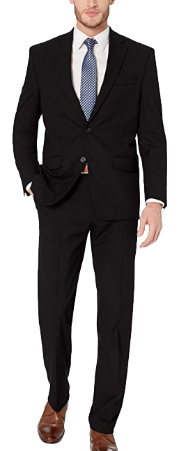 Classic-fit black suit by CHAPS