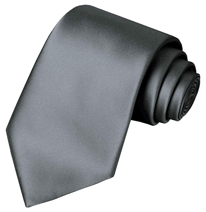 Solid grey tie Kissties