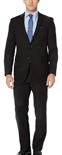 Modern-fit black suit by Tommy Hilfiger