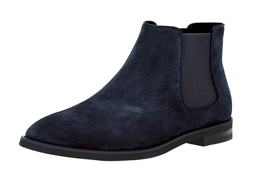 Navy leather chelsea boots by Calvin Klein Alixander