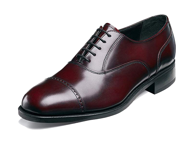 Burgundy cap toe Oxfords by Florsheim