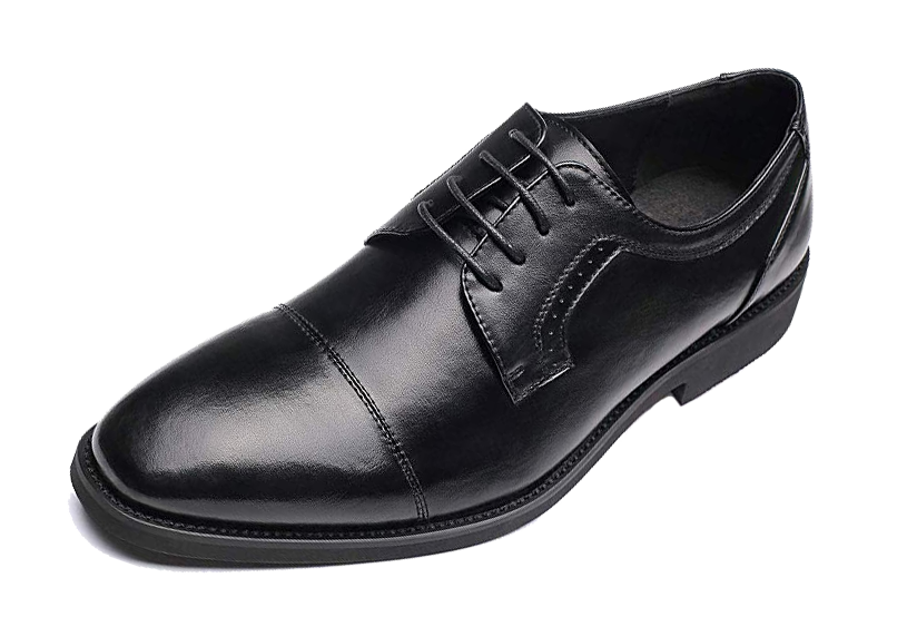 Black cap toe Derbys by Golaiman