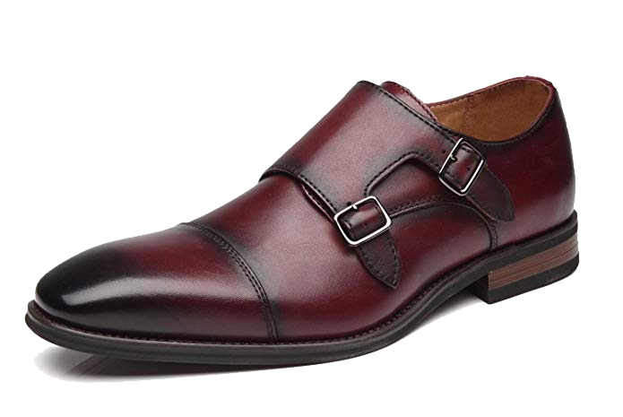 Double monk strap burgundy shoes by La Milano