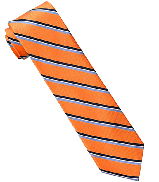Blue-striped orange tie by Tommy Hilfiger