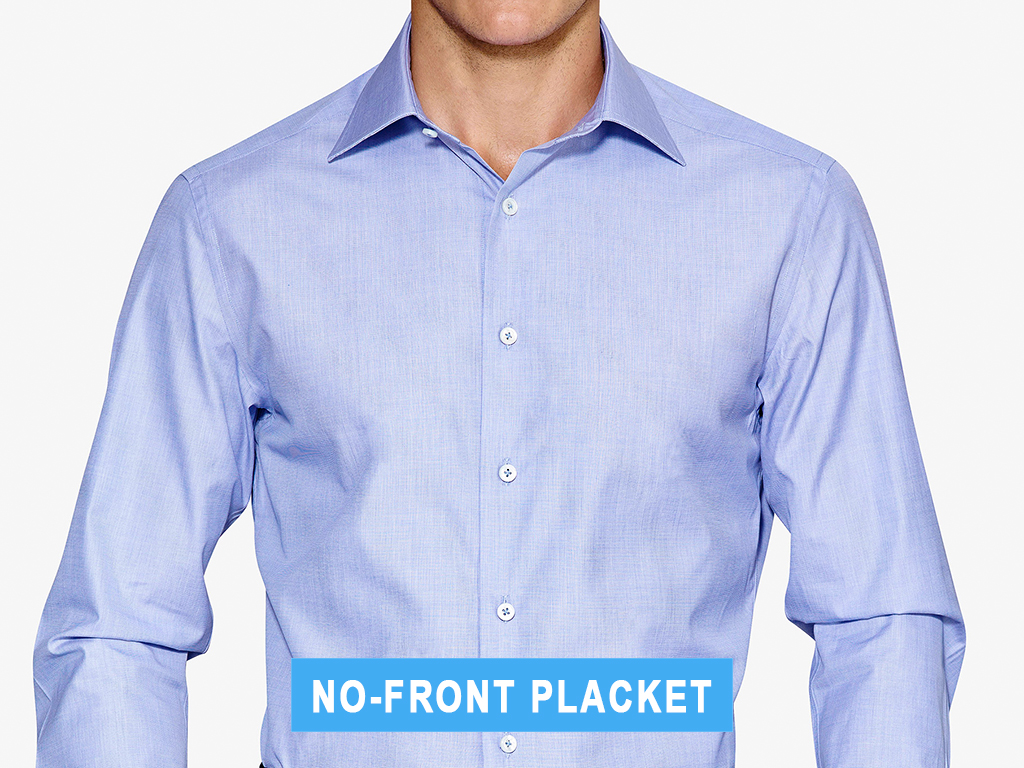 No-front placket type