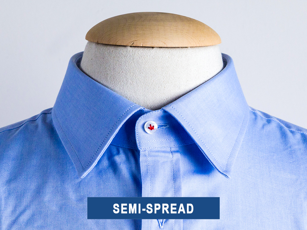 Semi-spread collar type