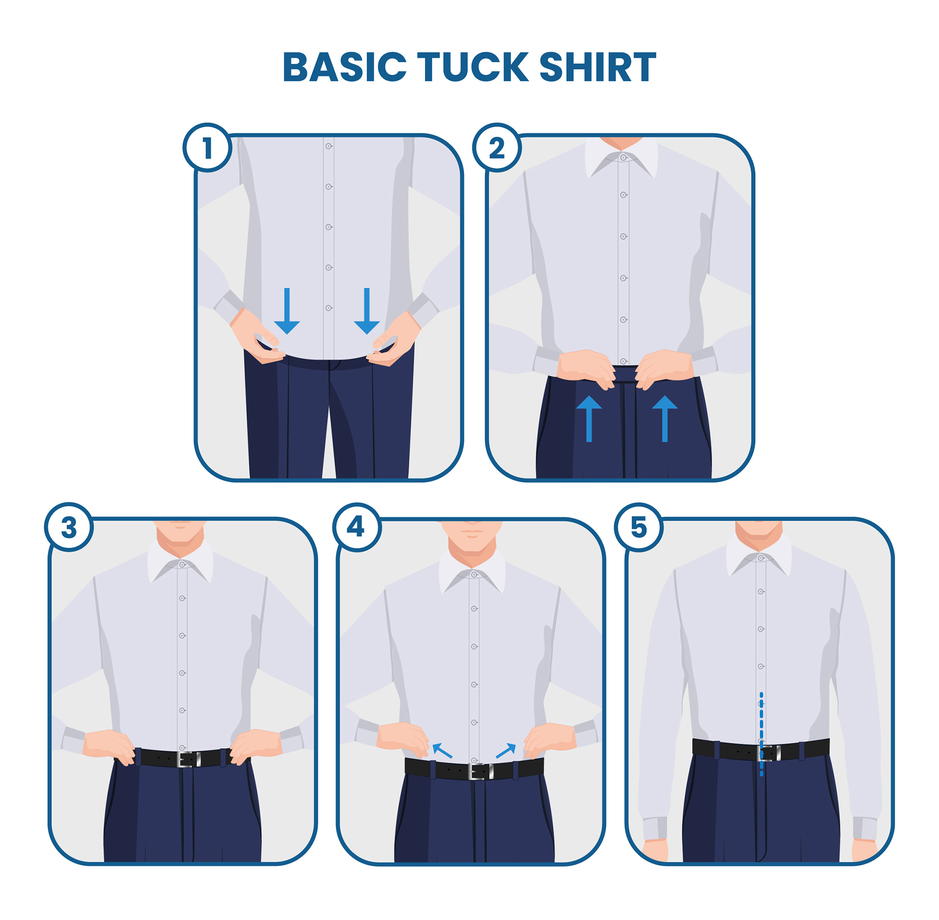 how to do a basic shirt tuck