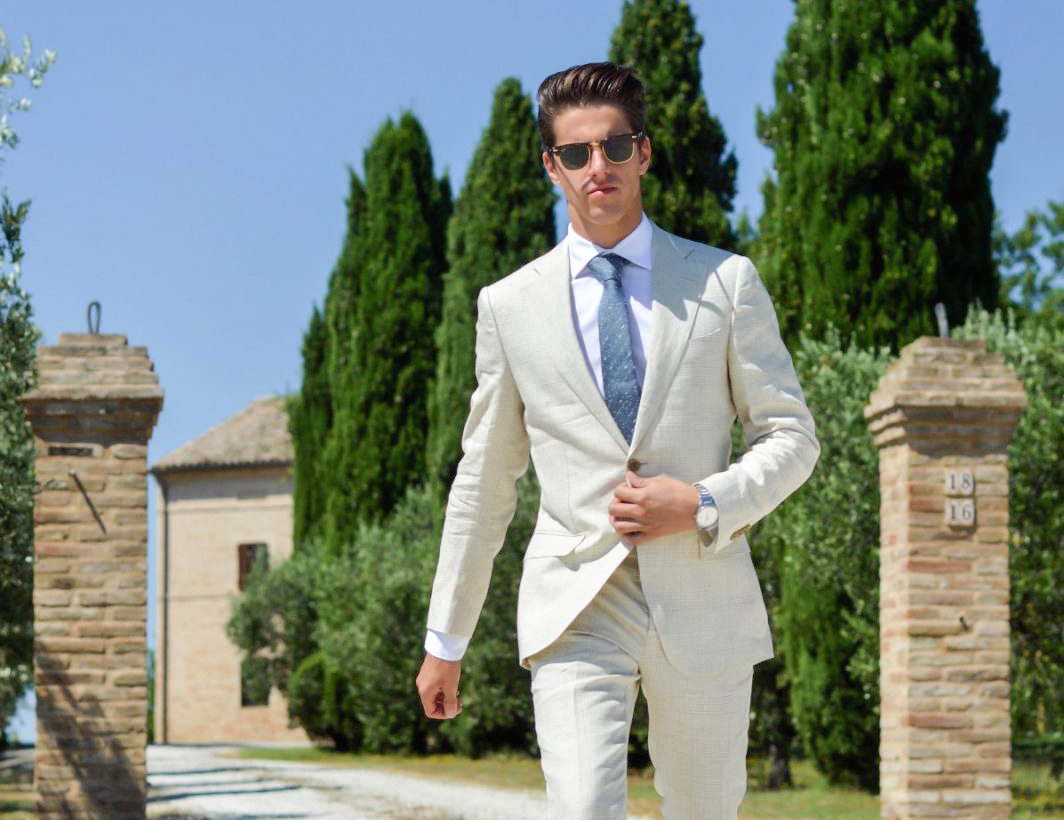 linen suit shirt combination