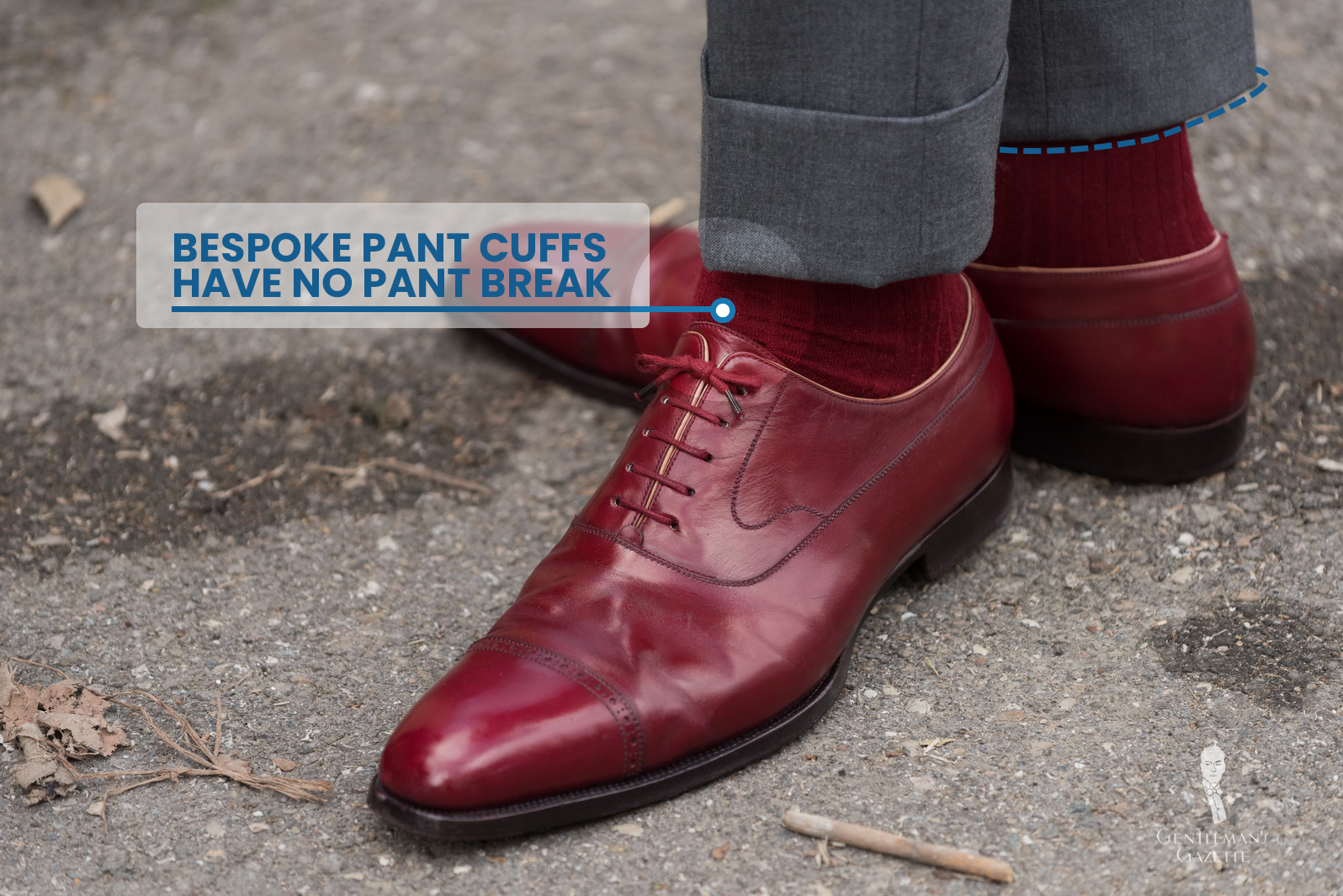 bespoke suit pants cuff and break