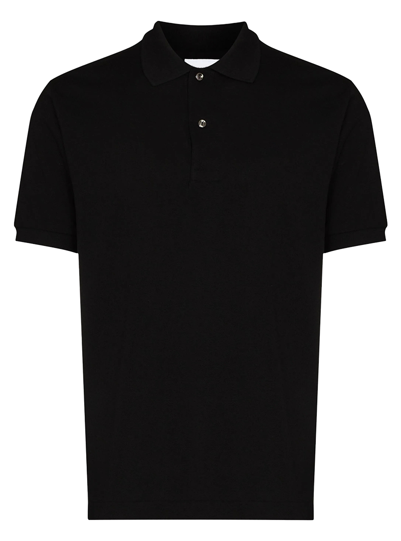 black polo T-shirt