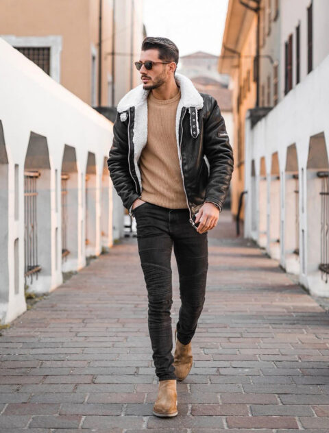 suede chelsea boots mens outfit