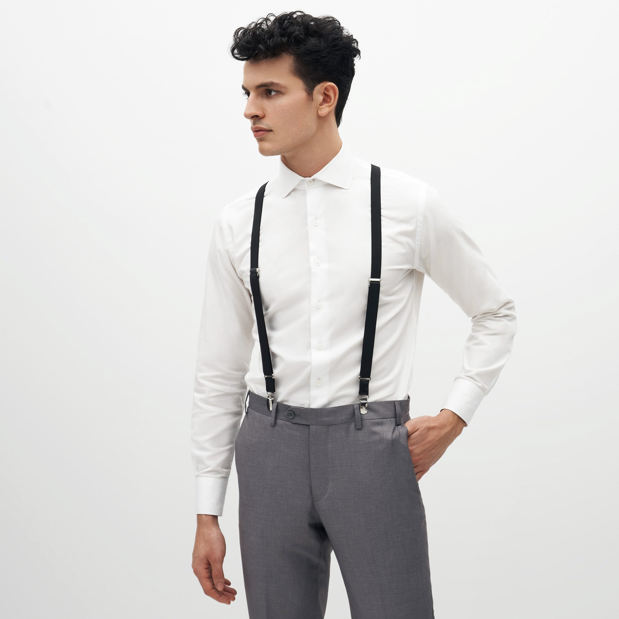 black suspenders match all suit colors