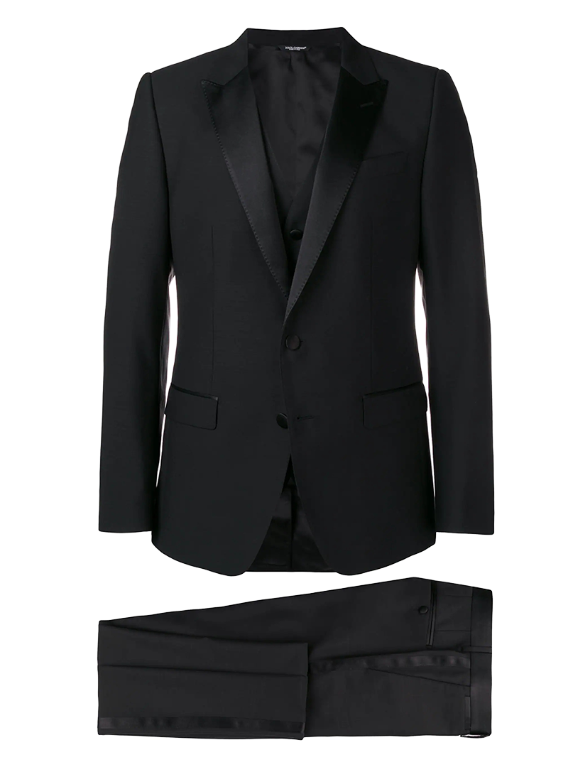 black two-piece tuxedo