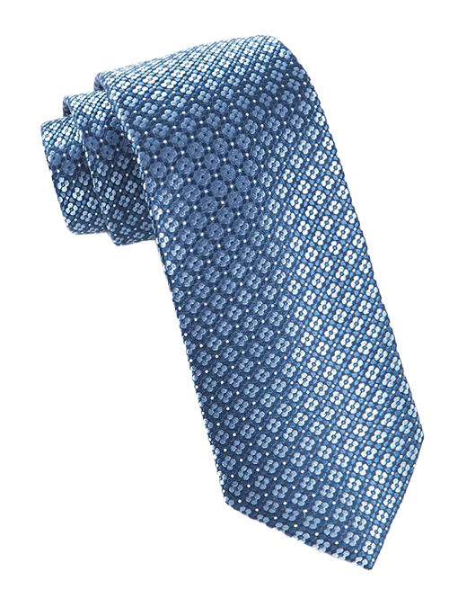 blue patterned tie