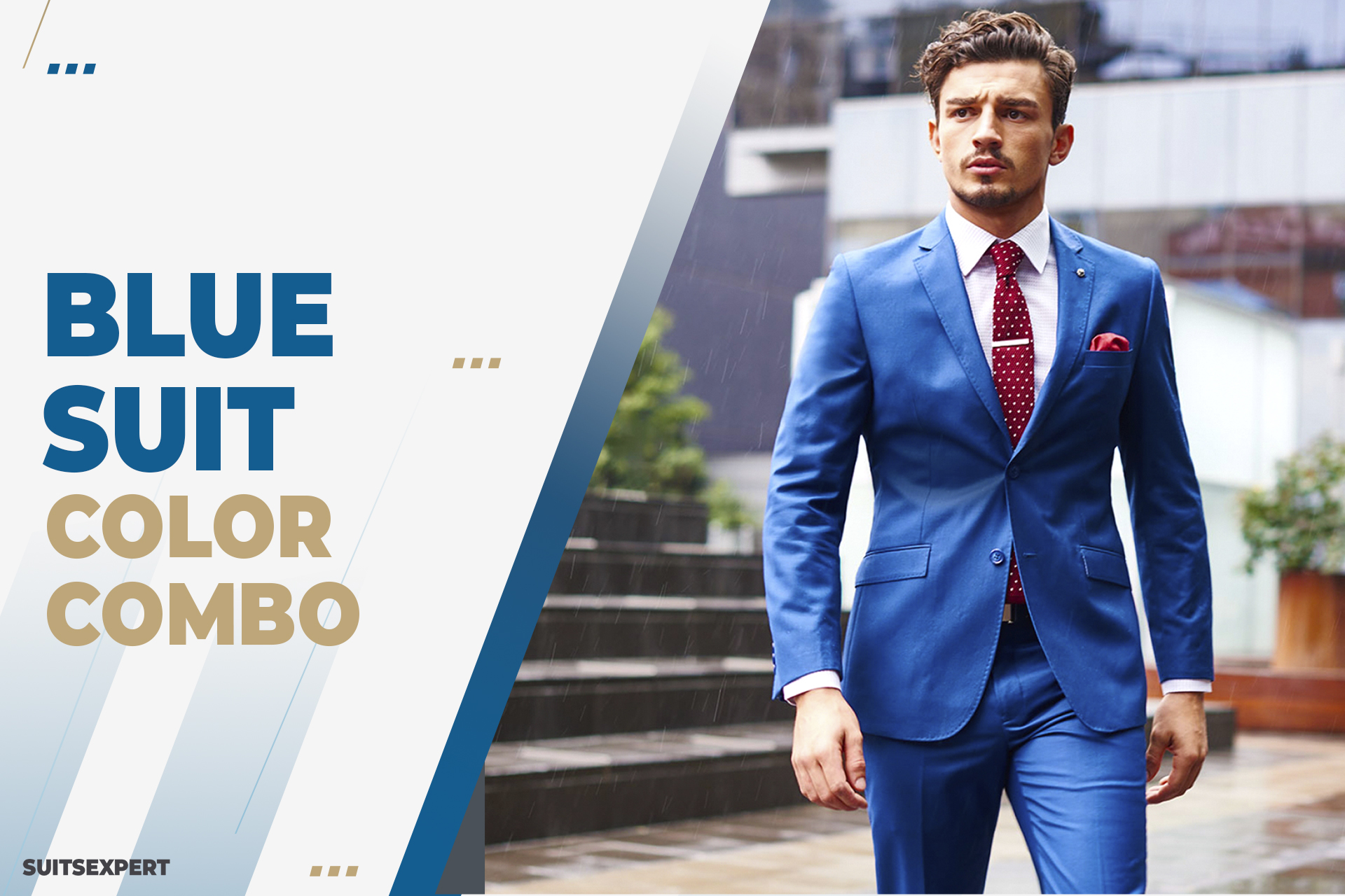 blue suit color combinations with a shirt and tie