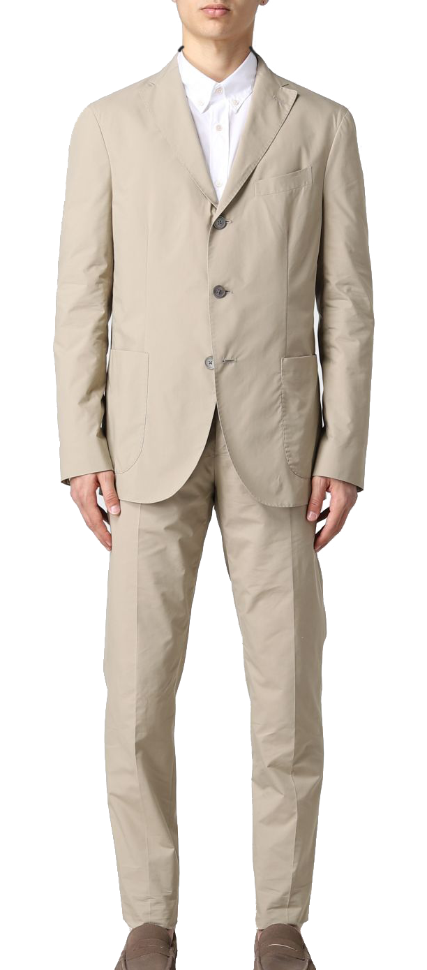 Beige cotton suit by Boglioli