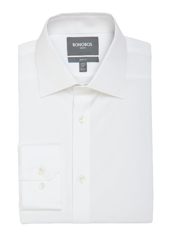 Jetsetter stretcj white shirt by Bonobos
