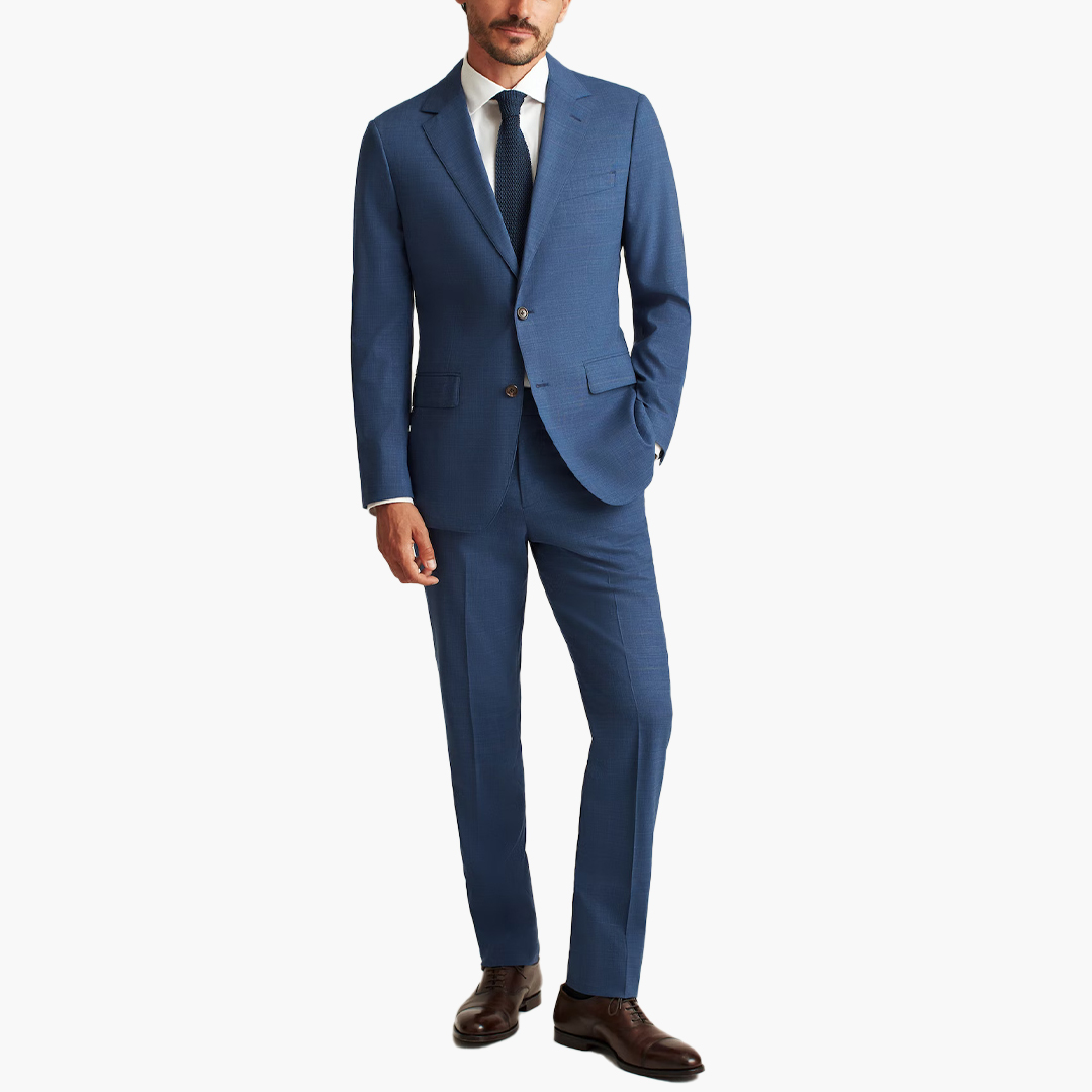 Jetsetter strech wool blue suit by Bonobos