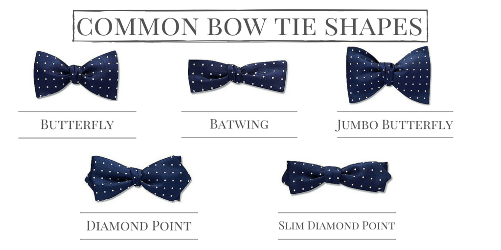 bow tie styles and shapes