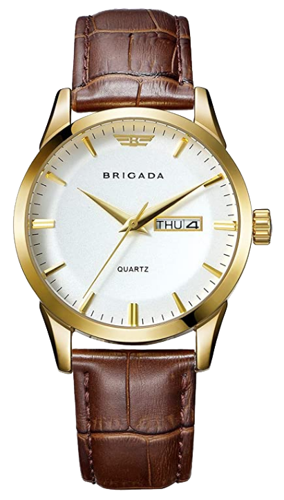 Brigada model no. bjd-3015g dress watch