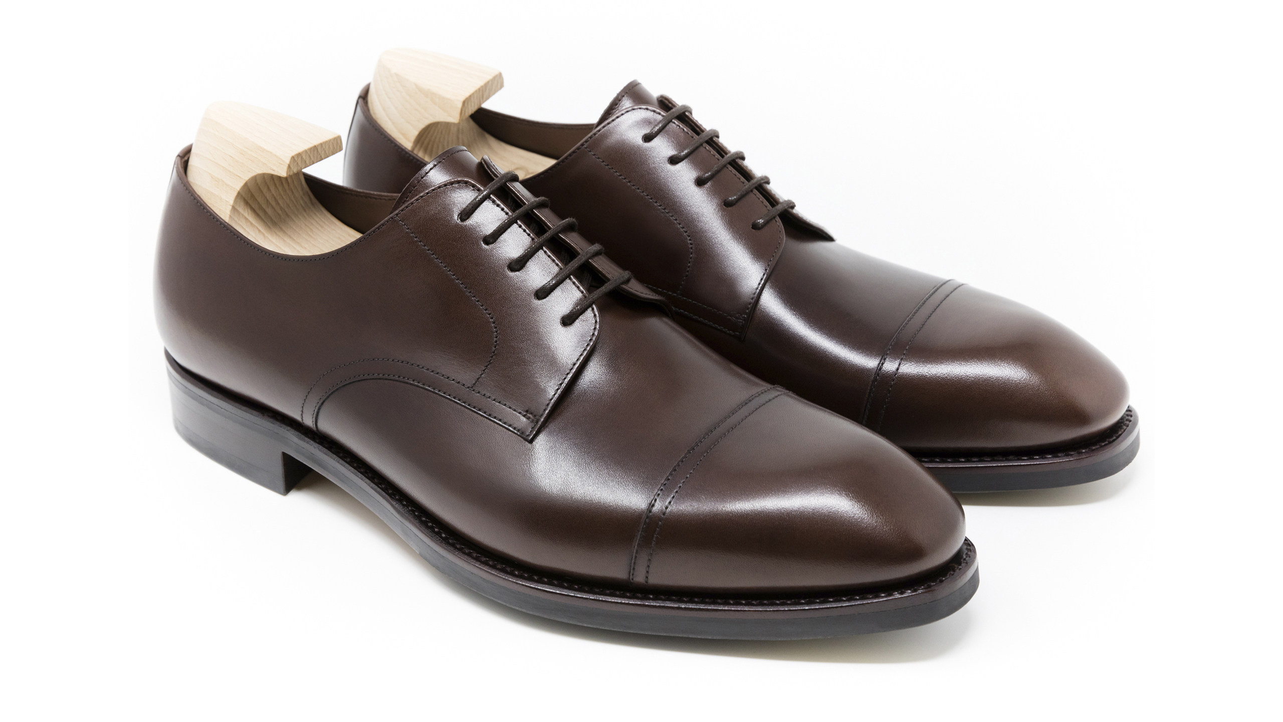 brown derby dress shoes sample