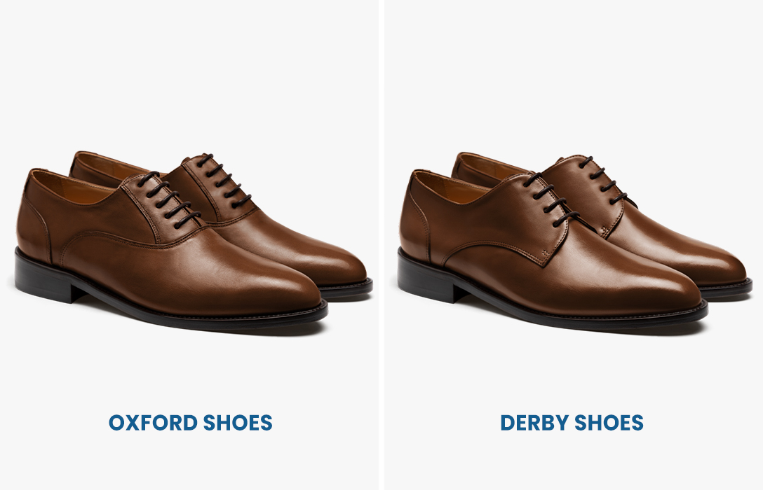 brown Oxfords vs. derby shoes