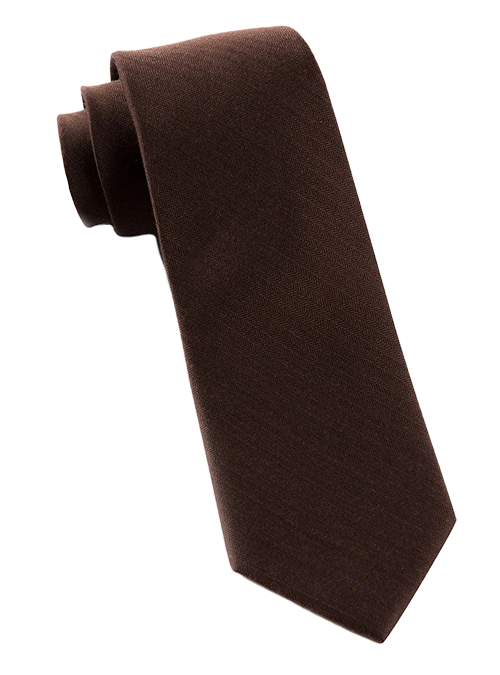 brown solid tie