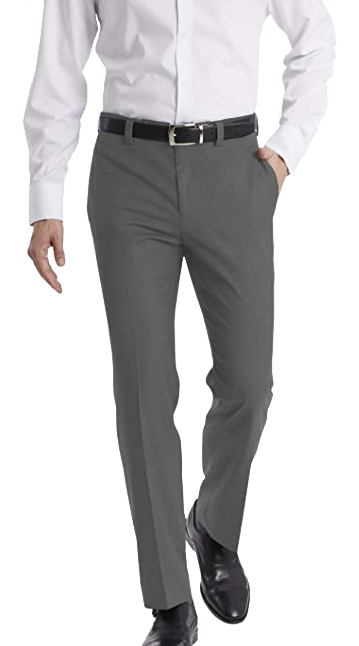 modern-fit medium grey dress slacks by Calvin Klein