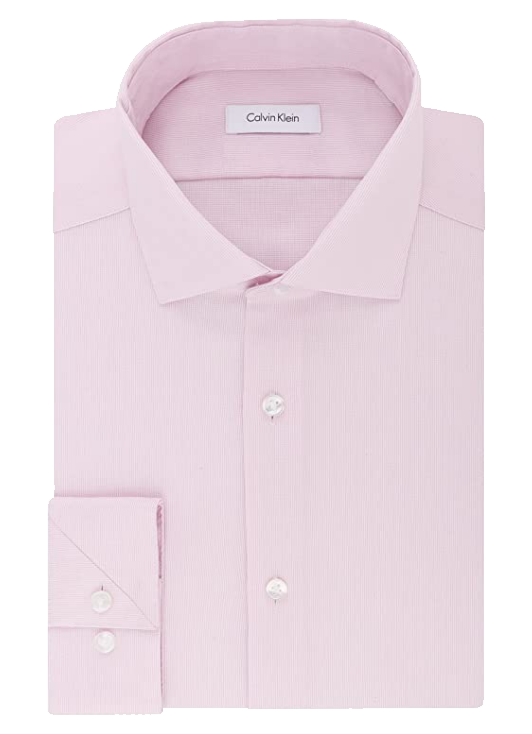 stretch slim-fit pink shirt by Calvin Klein