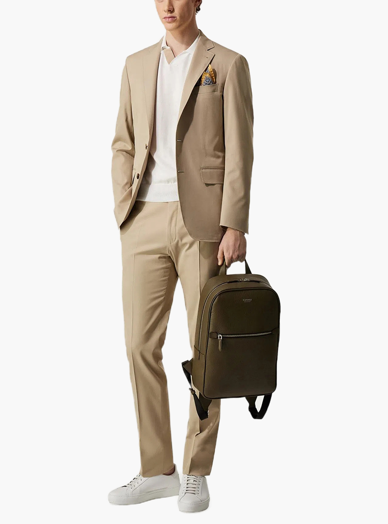 Canali cotton tan suit