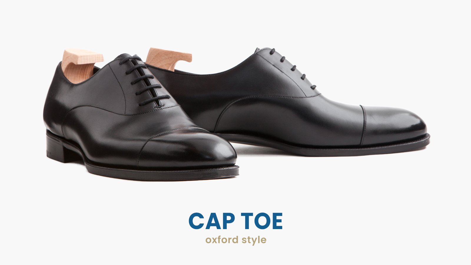 cap toe Oxford dress shoes style