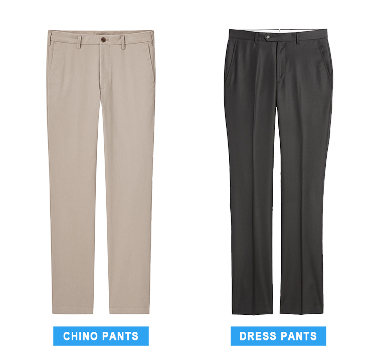 Chino pants vs. dress pants