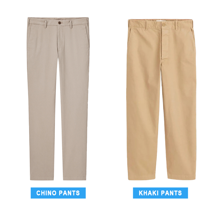 chino pants vs. khaki pants