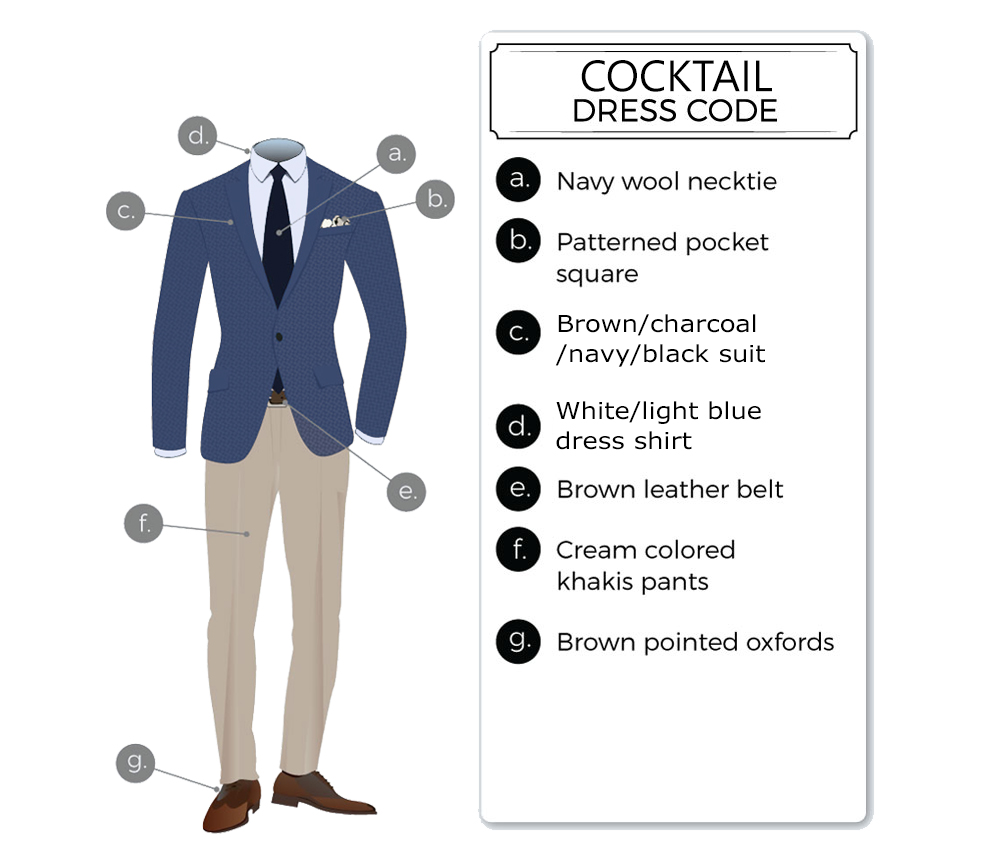 cocktail attire dress code for men