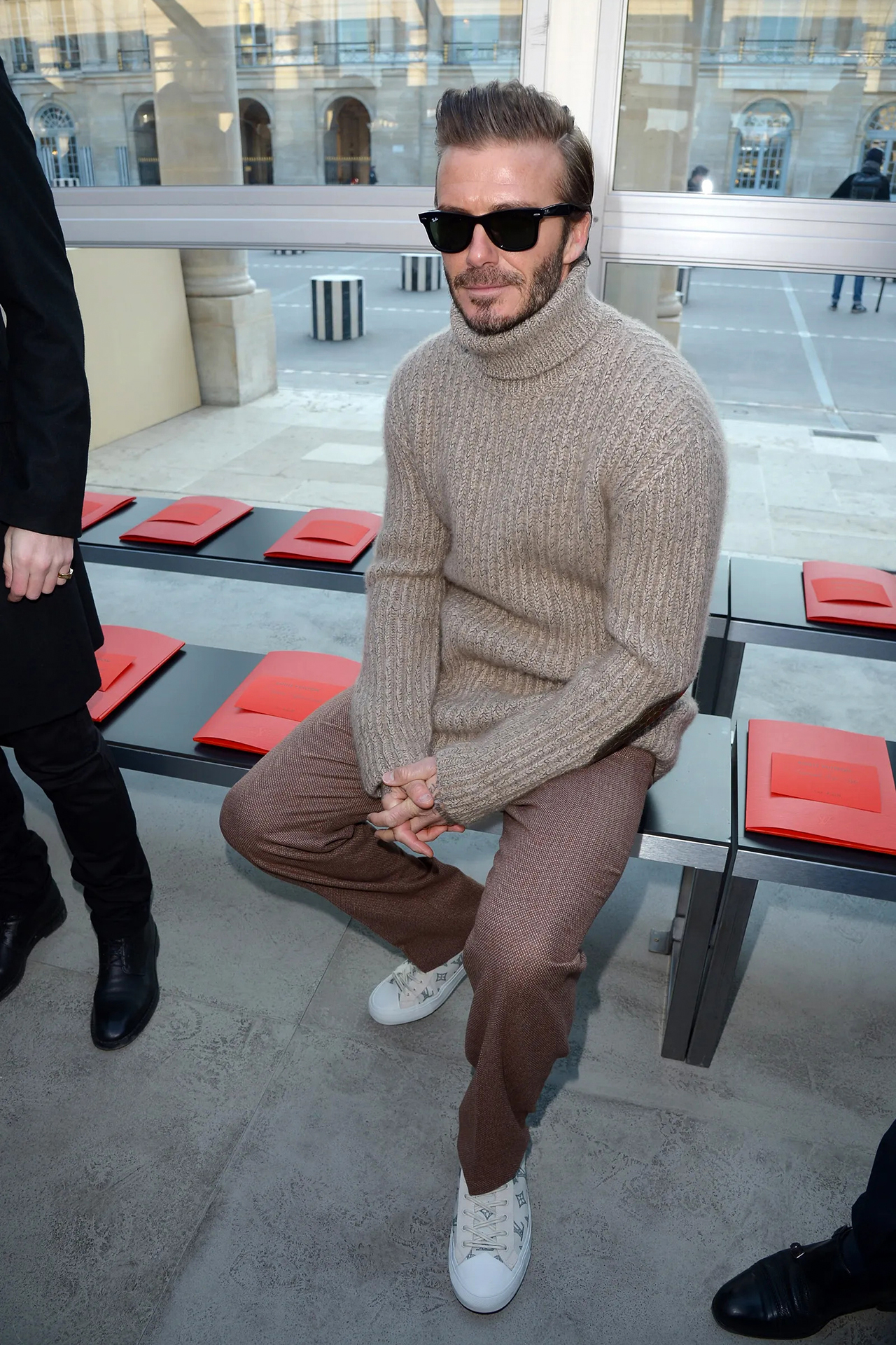 light brown turtleneck sweater