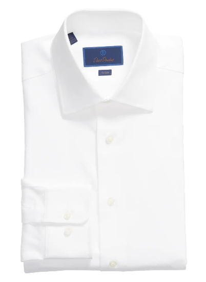Nordstrom trim-fit white shirt by David Donahue