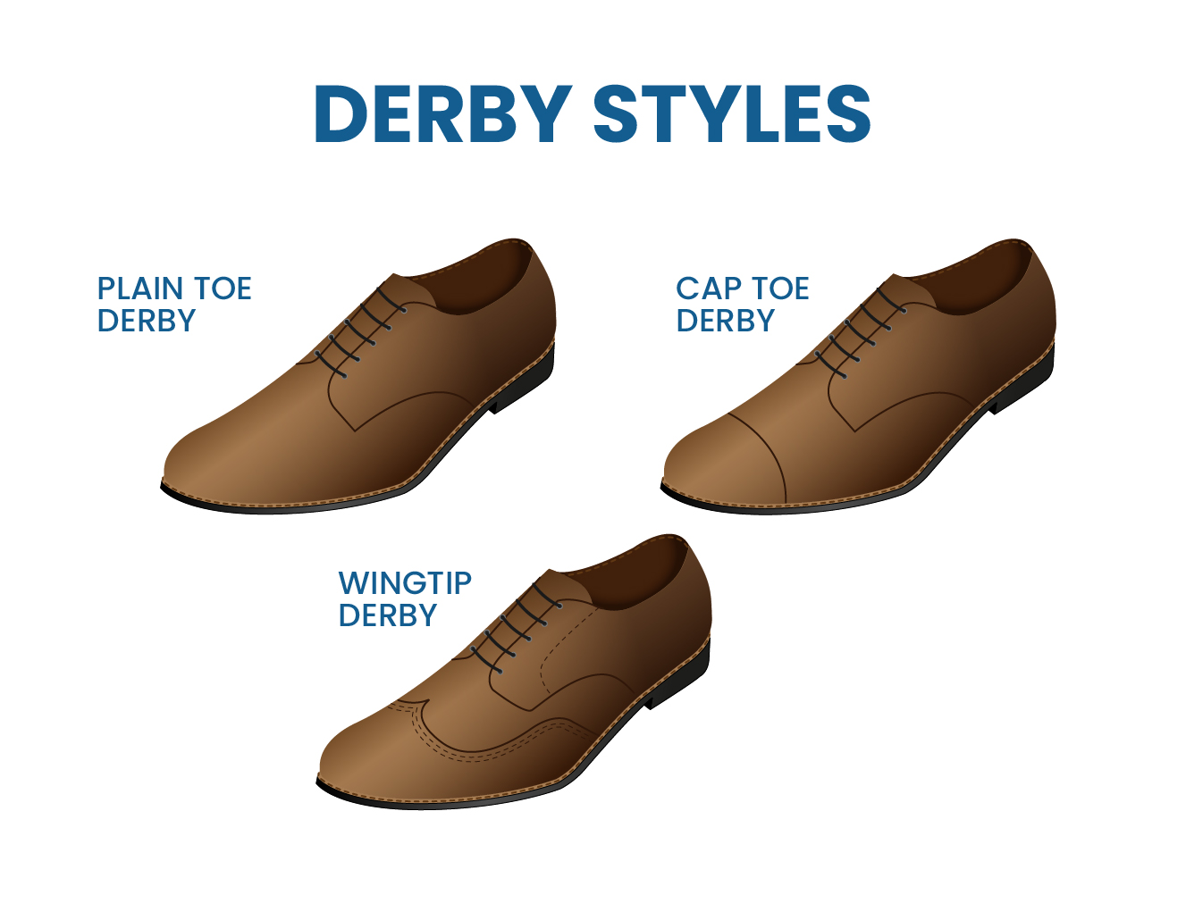 different derby shoe types