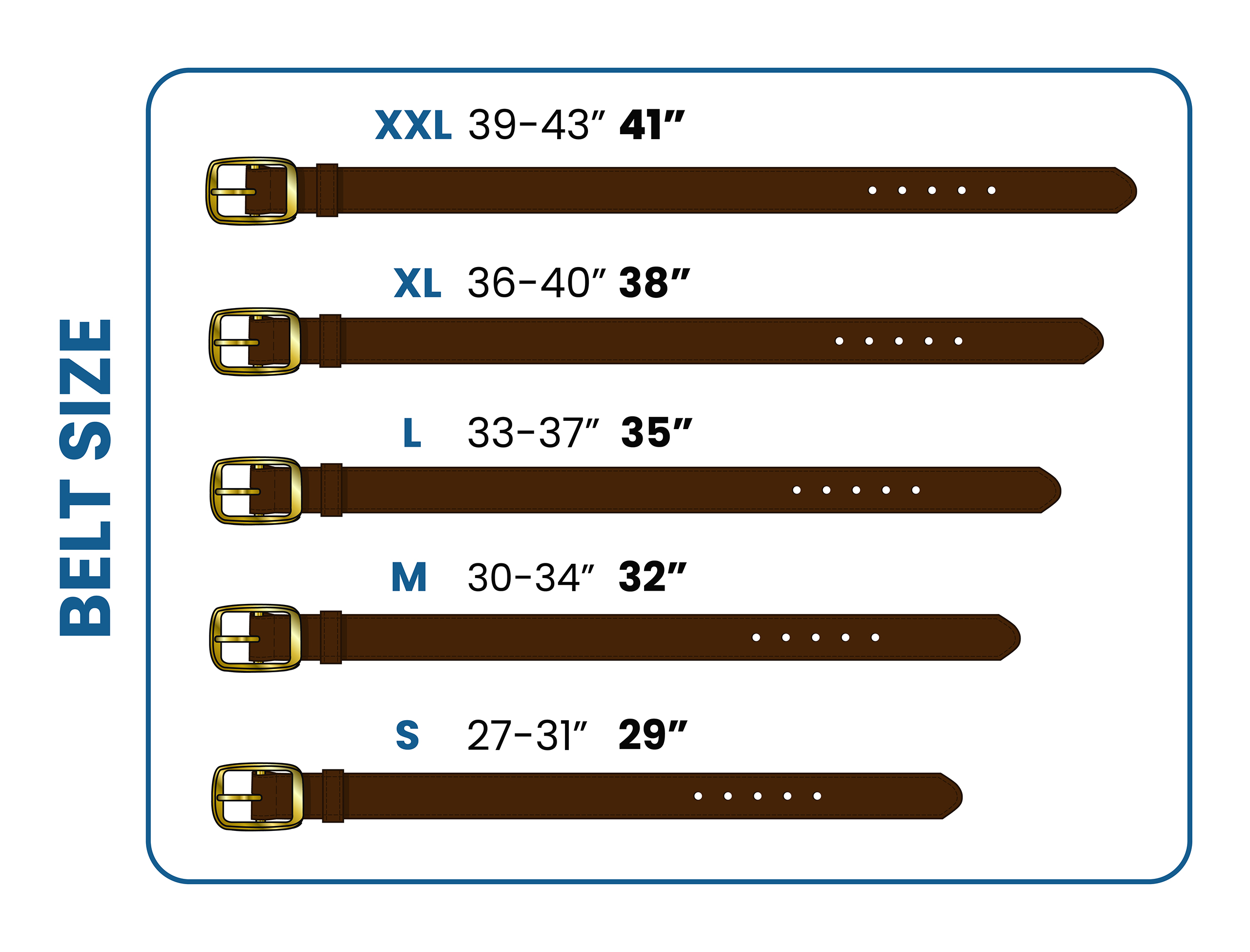 Belt Sizing Chart  How to Get a Belt That Fits Perfectly