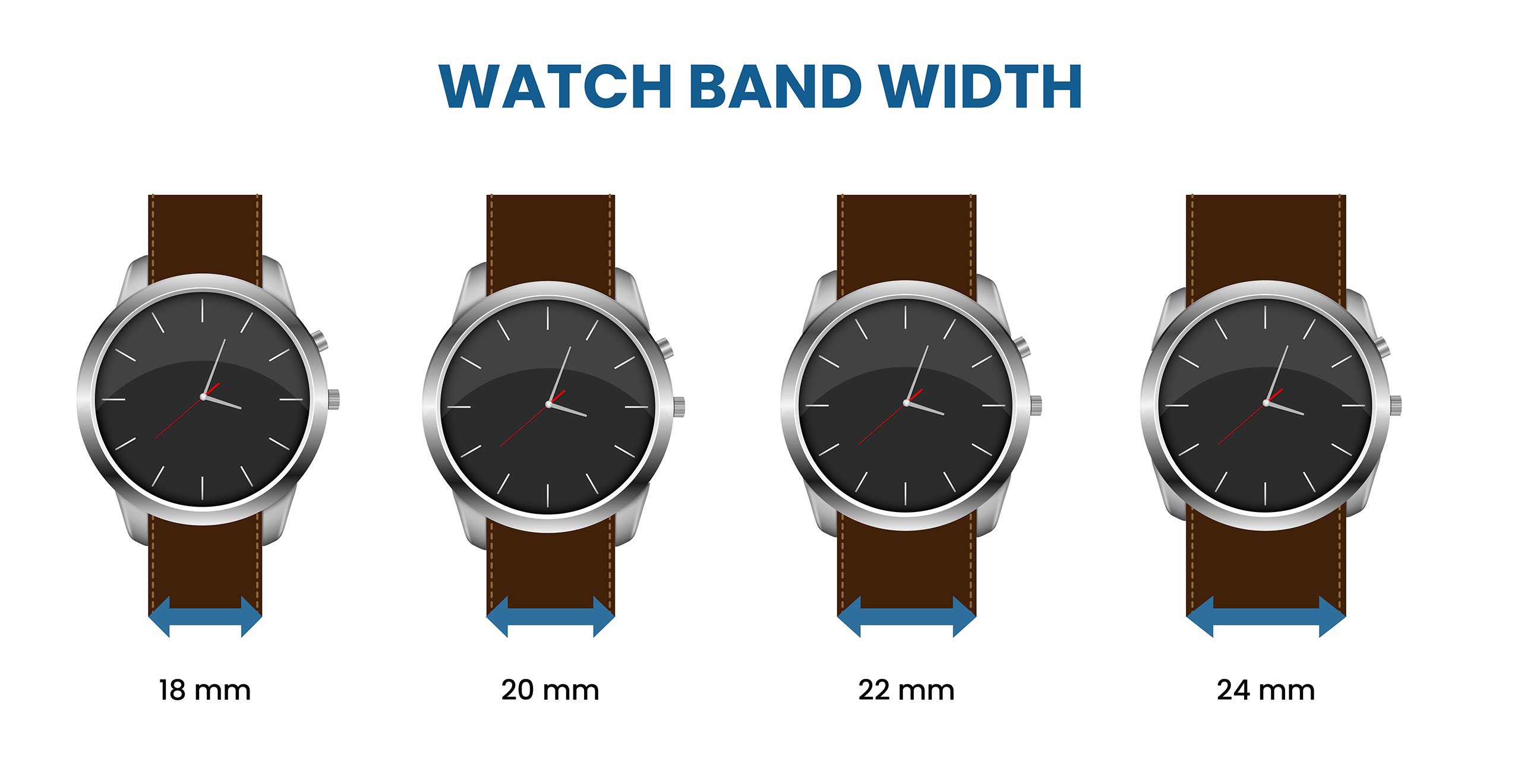 different watch band width