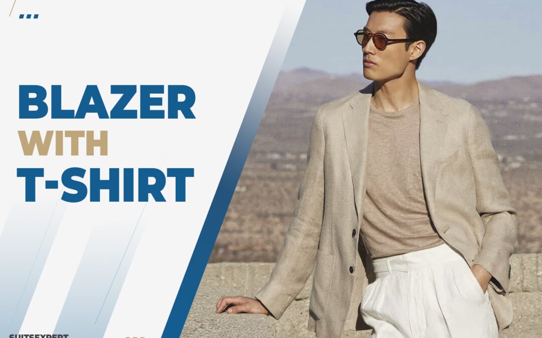 different ways to wear a blazer with a t-shirt