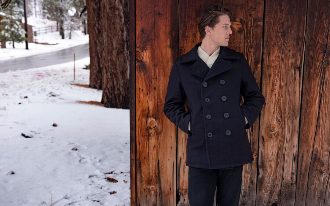 different ways to wear pea coat for men