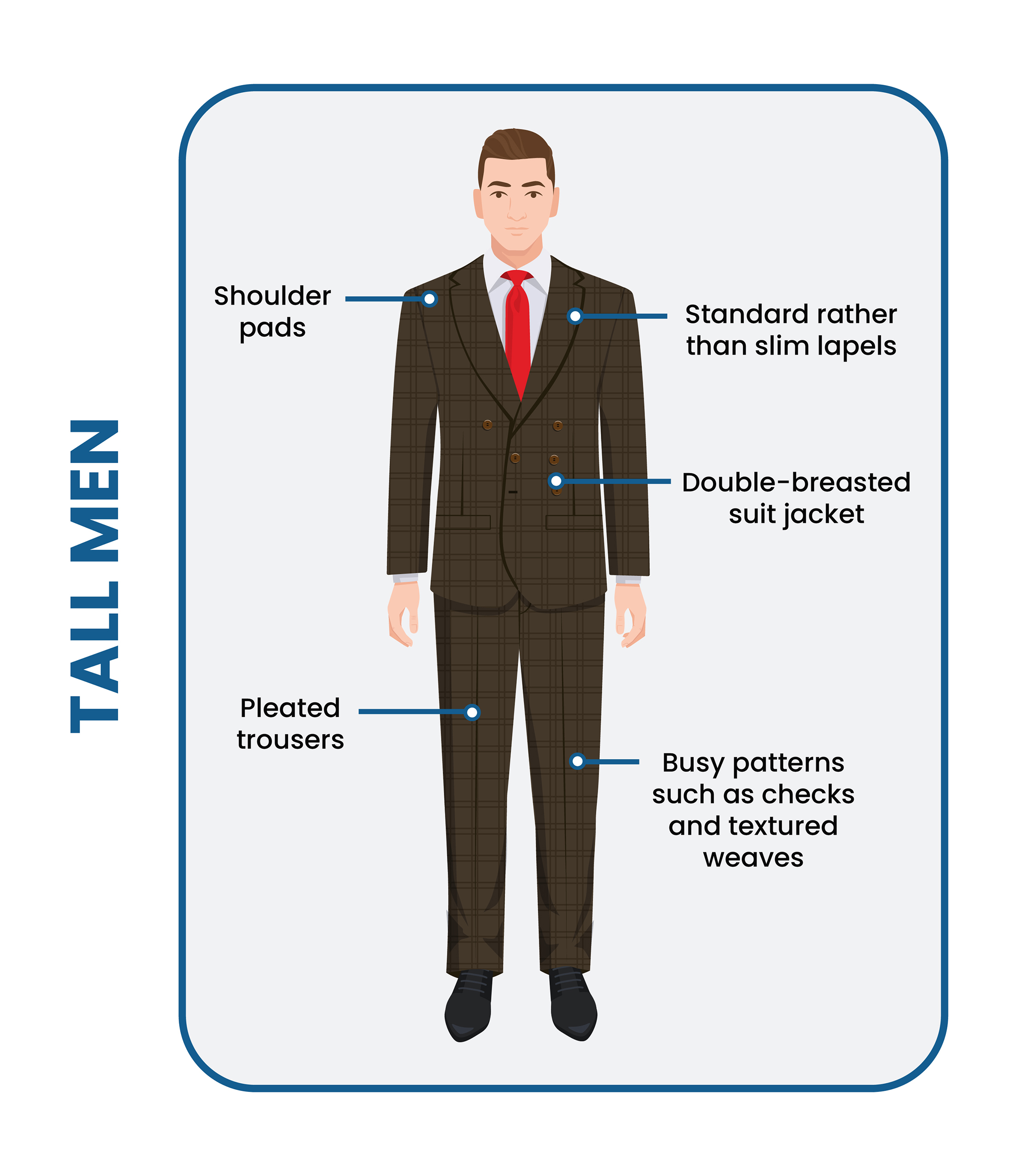 how should tall men dress