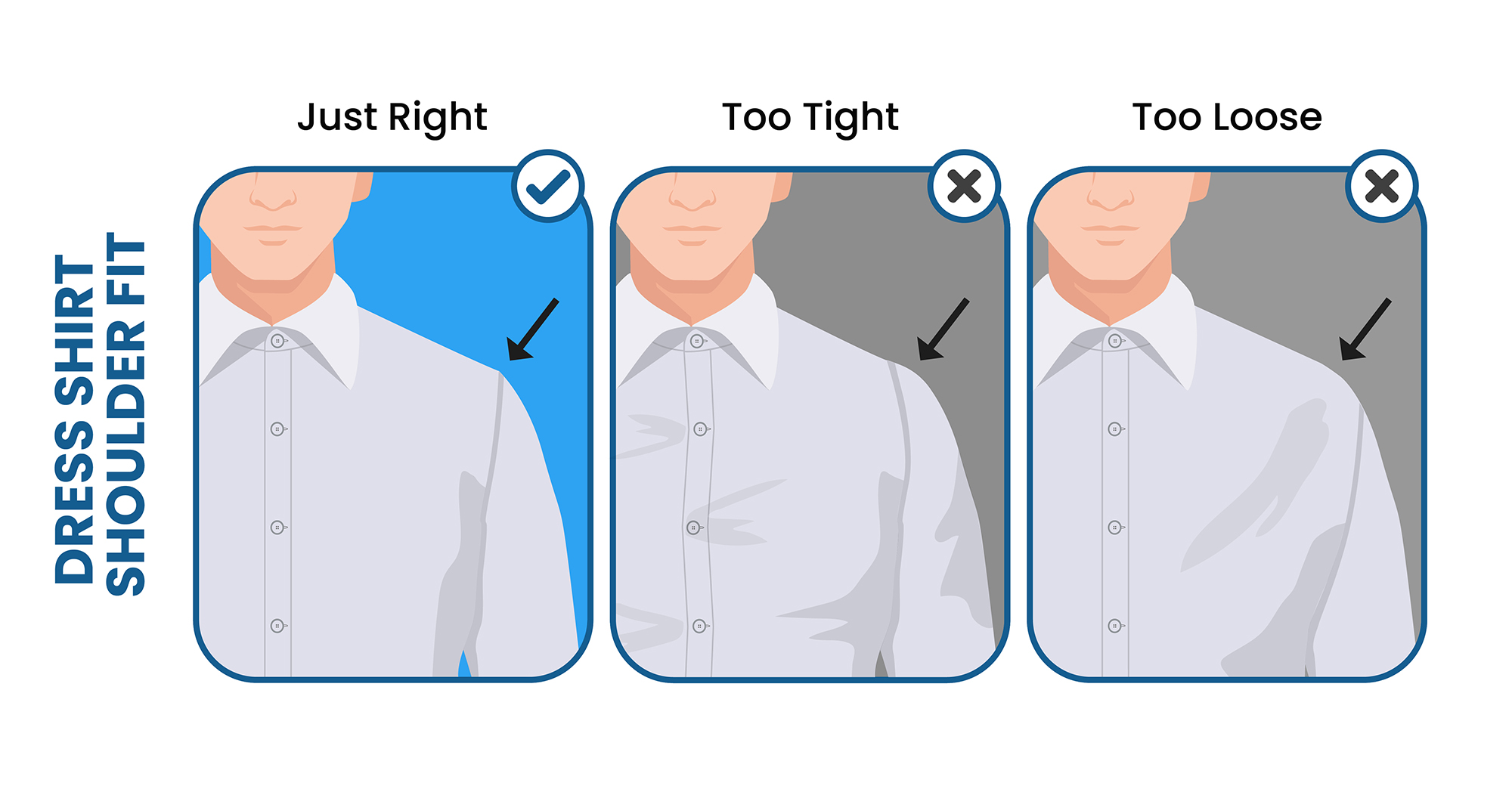 Dress shirt on sale sizing meaning