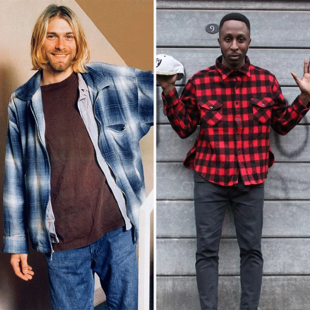 men's flannel shirts in the 90s